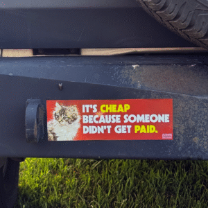 It's cheap because someone didn't get paid.