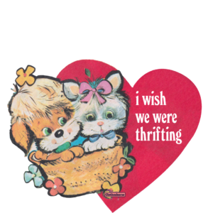 "I wish we were thrifting" iron-on transfer.