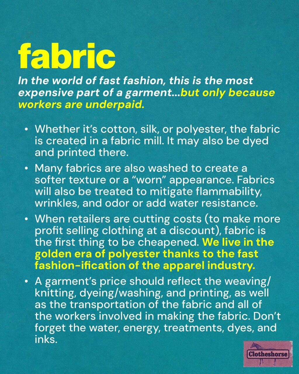 I worked as a buyer in fast fashion from the 00s until 2020.  So I’ve been mathing the math for clothes for a really long time. But in the way back (aka the early days of fast fashion), the prices at Forever 21 and H+M always seemed off to me. Then again, I didn’t know much about the business of making clothing (until I began my career as a buyer). The prices seemed “too cheap to be true,” but I also just thought “Oh maybe they get special deals on things because they are such a big business and buy in bulk.” 

So let’s talk about the real cost of making clothing. It’s super relevant right now as we talk about tariffs. These slides might seem comprehensive to someone who hasn’t worked in the industry, while those who have will say “AMANDA, BUT WHAT ABOUT_______” And yet, even with this more simplified view of all of the elements of a garment’s price, you have to ask yourself, “how could a tank top be $1.90? A dress $19.90?” When you start asking yourself those questions, you get to the heart of the scamminess of the fast fashion model. And the success of all of these brands relies on all of us not understanding how clothing is made.

Our sense of price and value has been turned upside down. All we can do is remind ourselves of all of the elements involved in making the things we buy. Do the numbers add up and seem ethical? Go for it. But if they don’t, ask yourself why.

The thing is...I have optimism right now that many people outside our slow fashion bubble are starting to realize that the math of fast fashion just isn’t mathing...and the best thing we can do as activists and awesome people is be supportive, offer alternatives,  and welcome them to the movement!

And also: Earlier this year I made a video about why tariffs won’t fix fast fashion.  I will share that in Stories for those of you who haven’t seen it. There’s lots of information there about how clothing is made.